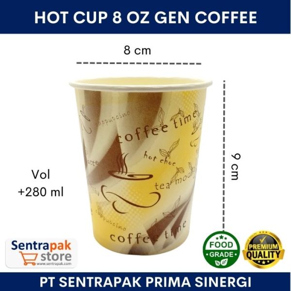 paper cup 8 oz gen coffee