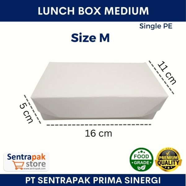 lunch box medium putih