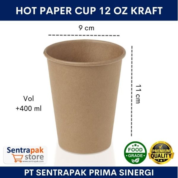 Hot Cup 12 oz Kraft