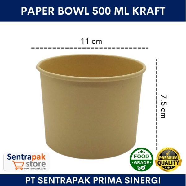 paper bowl 500 ml kraft