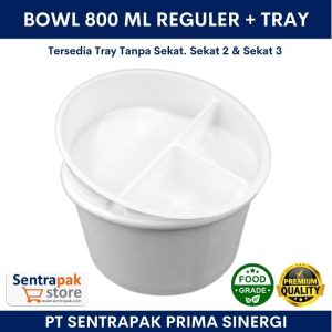 bowl cup 800ml dengan tray