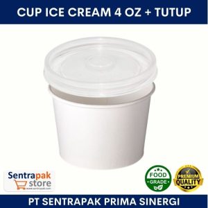 cup ice cream 4 oz dengan tutup