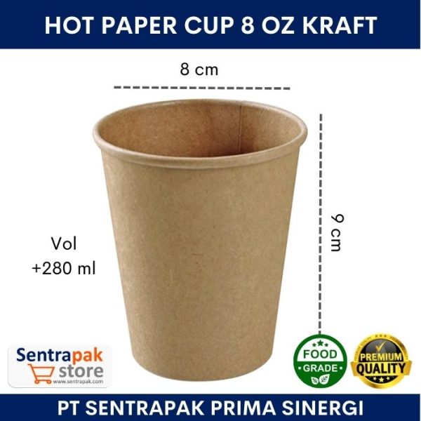 Hot cup 8 oz kraft