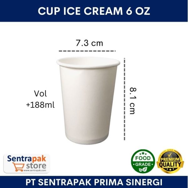 Cup Ice Cream 6 oz | 6 oz Ice Cream Cup | Harga Pabrik