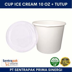 cup es krim 10 oz dengan tutup