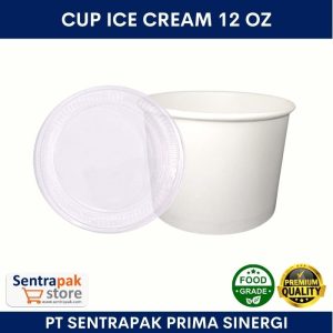 cup ice cream 12 oz dengan tutup