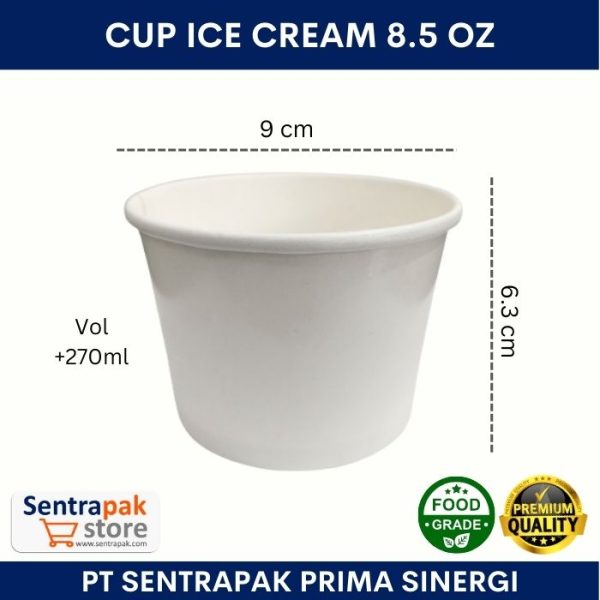 cup ice cream 8.5 oz